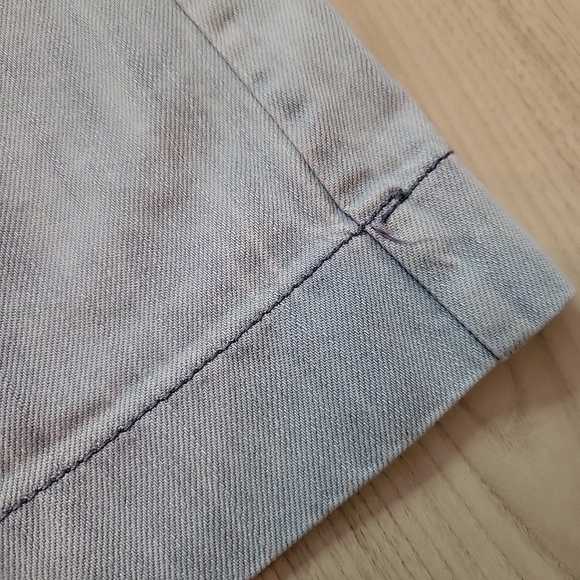 Joules Mini Blue Wash Denim Skirt Front Pockets Size 12 - Picture 4 of 9